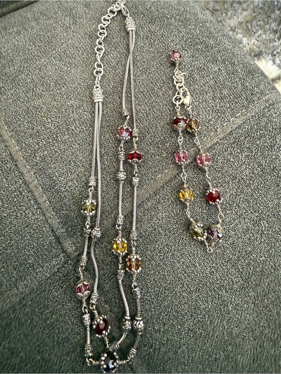 Brighton Jewelry - Brighton Crystal Bead Necklace and Bracelet Set